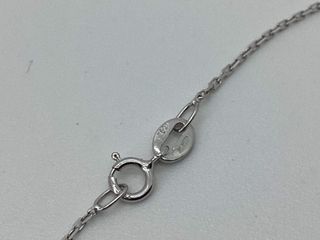 collar oro 18k con diamante de laboratorio 23cm