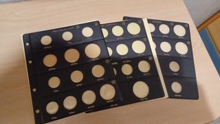 3 Hojas para Monedas Juan Carlos I