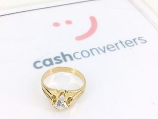 anillo oro 18k con circonita