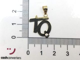 colgante oro 18k con piedra con circonita