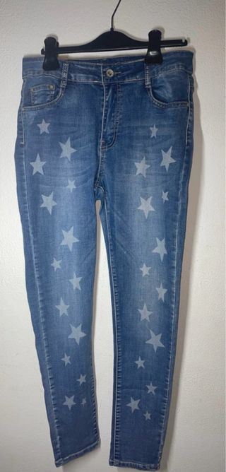 Jeans skinny con stelle, nuovi con cartellino