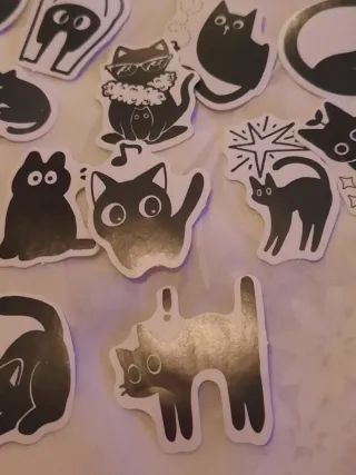 46 Autocolantes Gatos Pretos