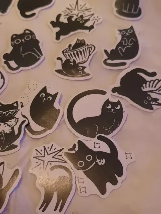 46 Autocolantes Gatos Pretos
