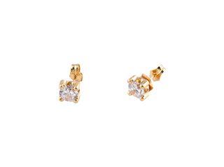 pendientes oro 18k con piedra con circonita