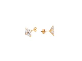 pendientes oro 18k con piedra con circonita