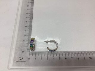 pendientes plata 925mm con piedra con circonita