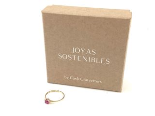 anillo oro 18k con piedra