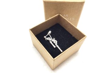 pendientes plata 925mm con piedra con circonita