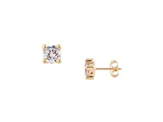 pendientes oro 18k con piedra con circonita