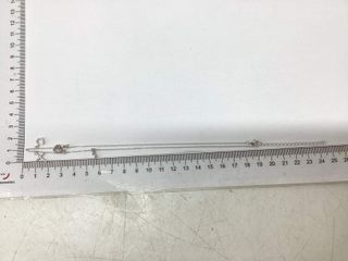 cadena plata 925mm con piedra con circonita 19 2.5cm