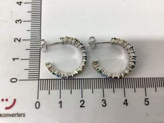 pendientes plata 925mm con piedra con circonita