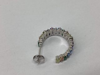 pendientes plata 925mm con piedra con circonita