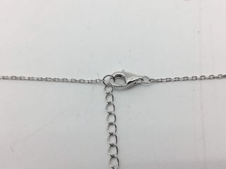 cadena plata 925mm con piedra con circonita 19 2.5cm