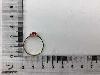 anillo oro 18k con piedra