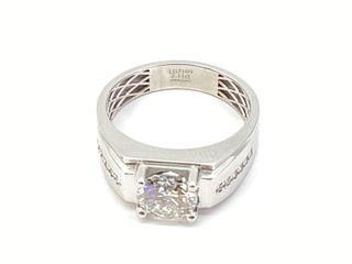 sello oro 18k con diamante de laboratorio