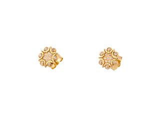pendientes oro 18k con piedra