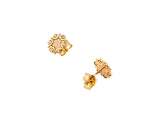 pendientes oro 18k con piedra
