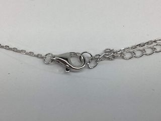 cadena plata 925mm con piedra con circonita 19 2.5cm