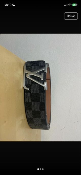 Cinturón Louis Vuitton Negro/Gris