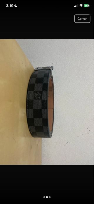 Cinturón Louis Vuitton Negro/Gris