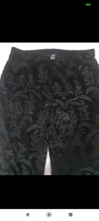 Pantalón campana terciopelo estampado