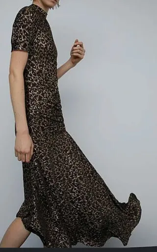 Vestido Leopardo Dorado Talla L