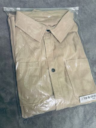 Camisa de pana beige talla M