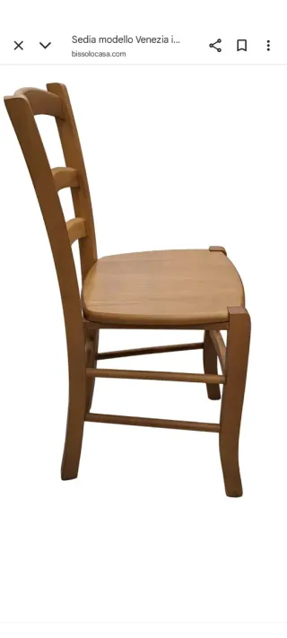 Sedia in legno massello modello Venezia