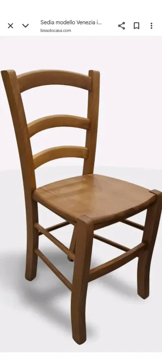 Sedia in legno massello modello Venezia