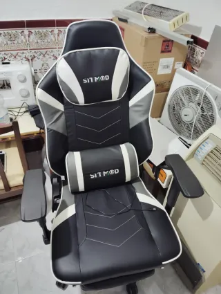 Silla Gamer Negra y Blanca