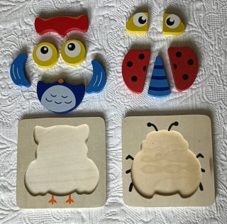 Juguete encajable madera Zara Home + 2 puzzles
