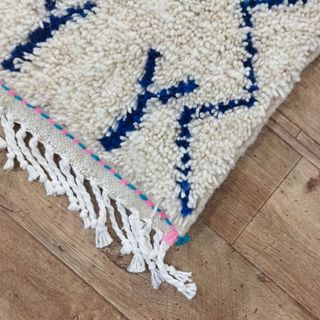 Alfombra Beige y Azul