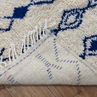 Alfombra Beige y Azul