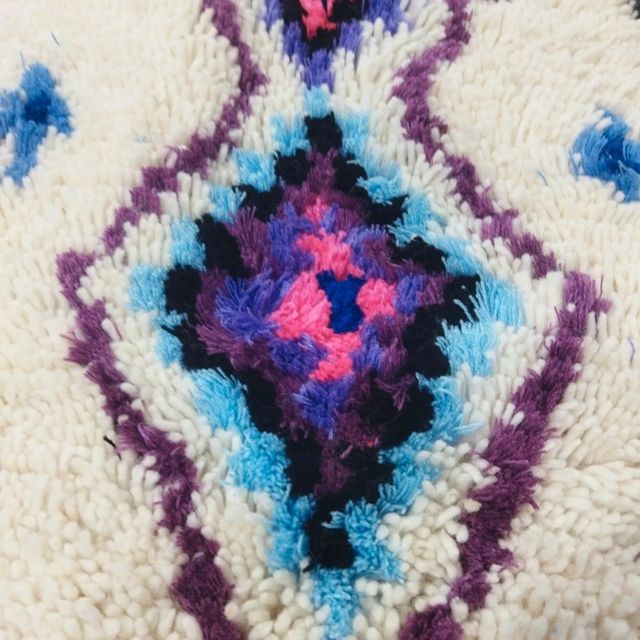 Alfombra Beige Multicolor Tejido Lana