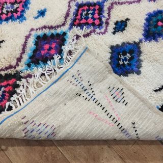 Alfombra Beige Multicolor Tejido Lana