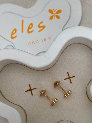 Pendientes oro de ley Flor de Nacar NUEVOS