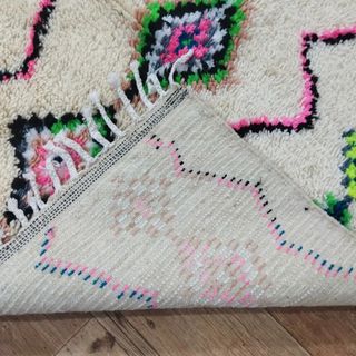 Alfombra Beige Multicolor Tejido Lana