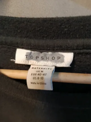 Sudadera Topshop Maternidad Negra