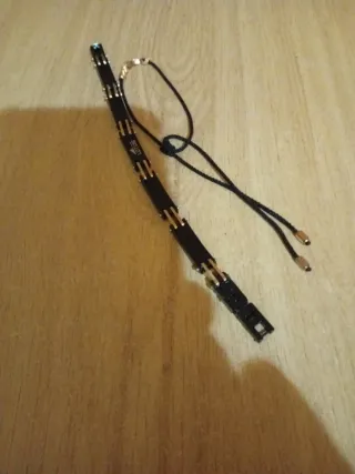 Pulsera Lotus Acero Negro y Dorado Hombre 21cm