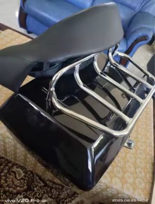 Portacascos Parrilla Asiento Moto Negro