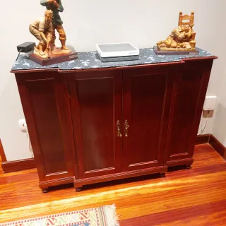 Mueble zapatero de madera caoba