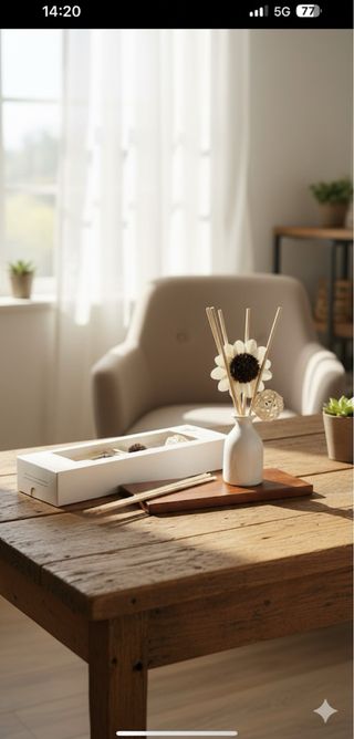 Profumatore fiore bianco e bastoncini