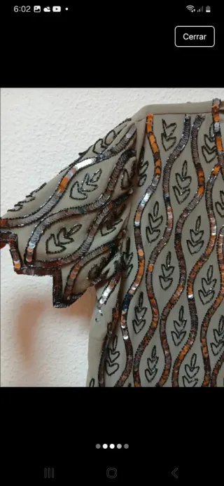 Top lentejuelas dorado y plateado