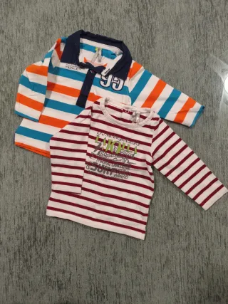 Lote 2 Camisetas y Polo Bebé Talla 6 meses