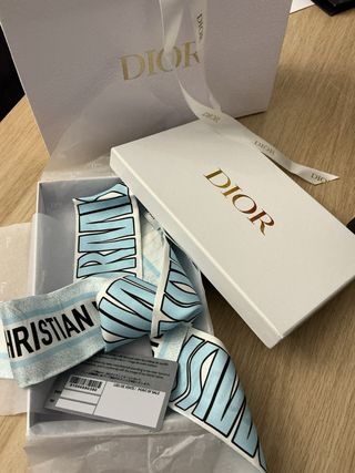 Foulard Dior in Seta Azzurro