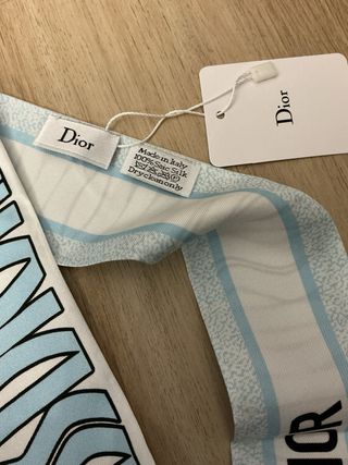 Foulard Dior in Seta Azzurro