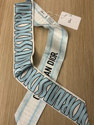 Foulard Dior in Seta Azzurro