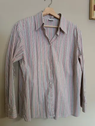 Camisa de mujer a rayas multicolor