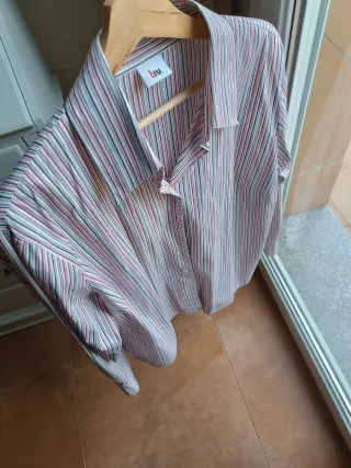 Camisa de mujer a rayas multicolor