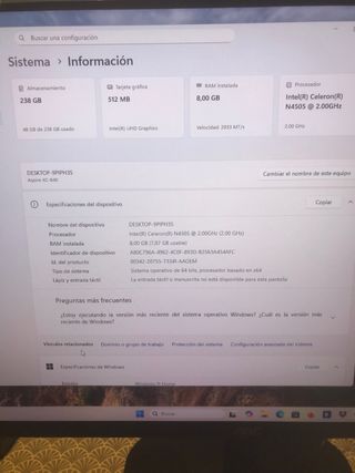 Ordenador y pantalla 27”